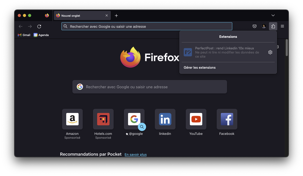 Firefox - Gérer les extensions